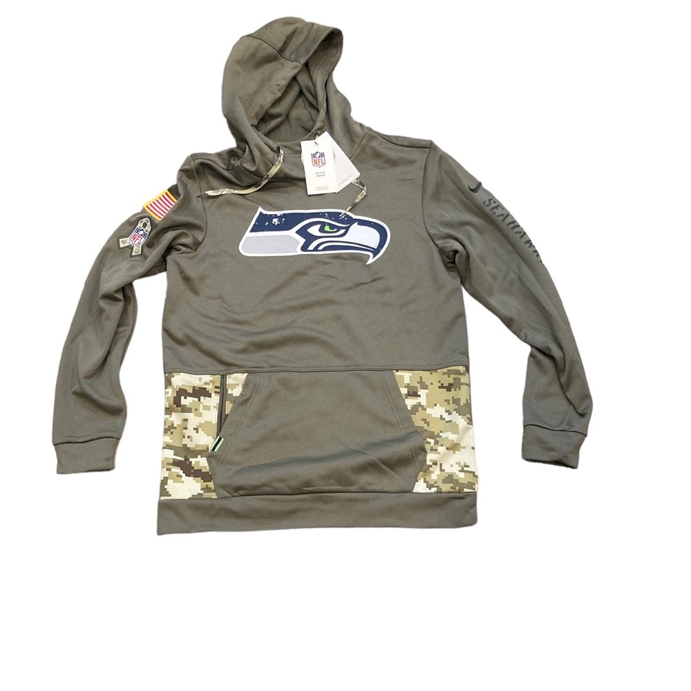 Seattle Seahawks Nike Men’s Salute To Service Pullover Hoodie‎ Sweatshirt Small